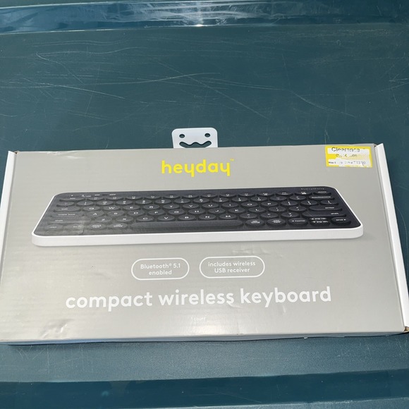 Wireless Keyboard‎ heyday Black/White Bluetooth 5.1 wireless USB Receiver - Picture 1 of 3
